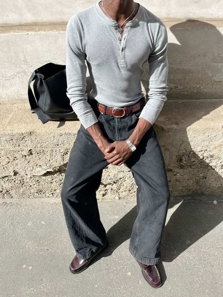 HENLEY SHIRT GREY