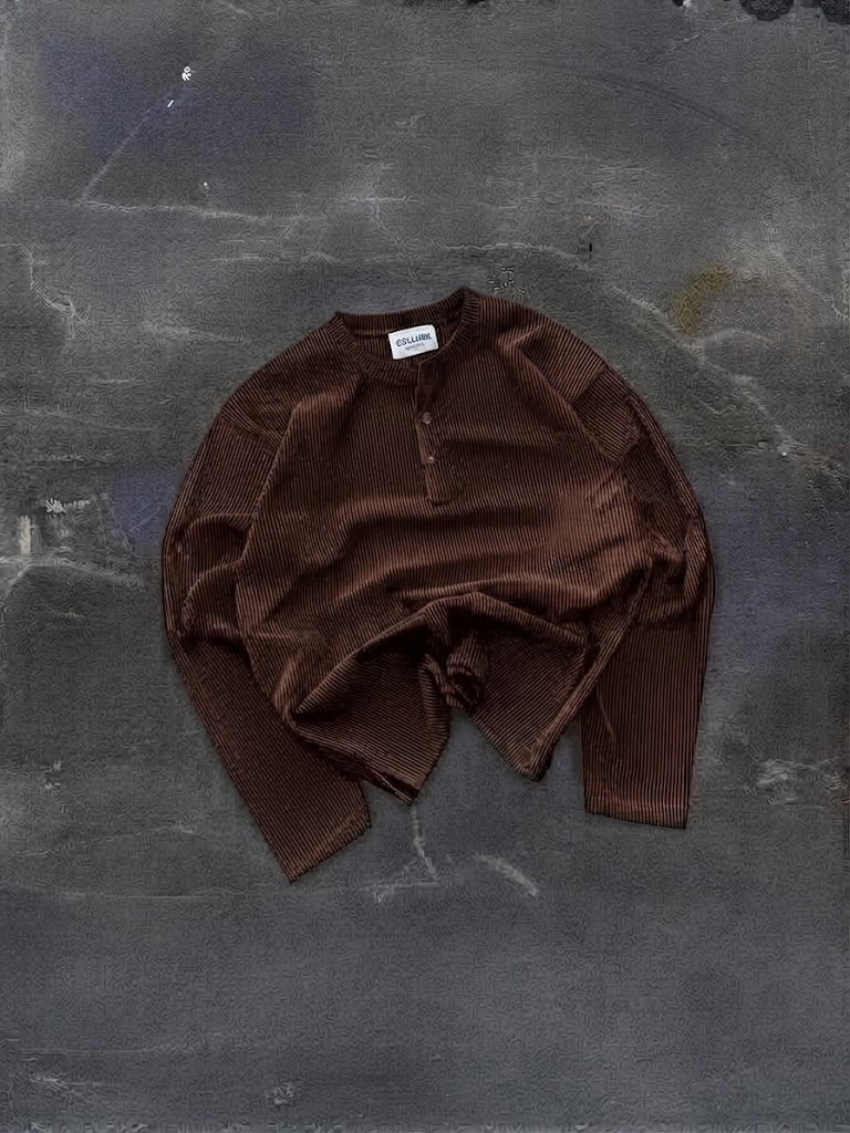 HENLEY SHIRT BROWN
